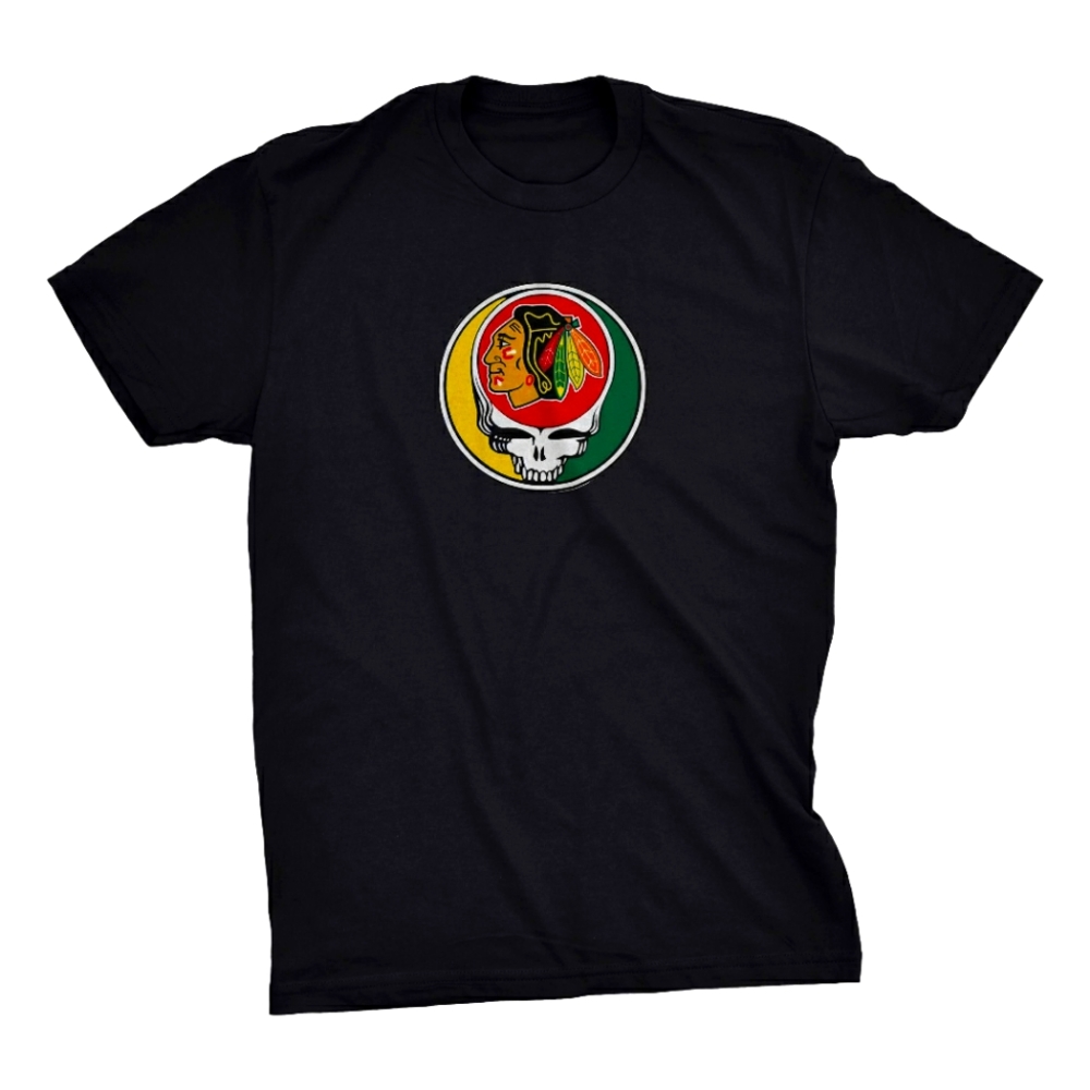 Chicago Blackhawks Grateful dead & Company Parody steal your Puck tshirt